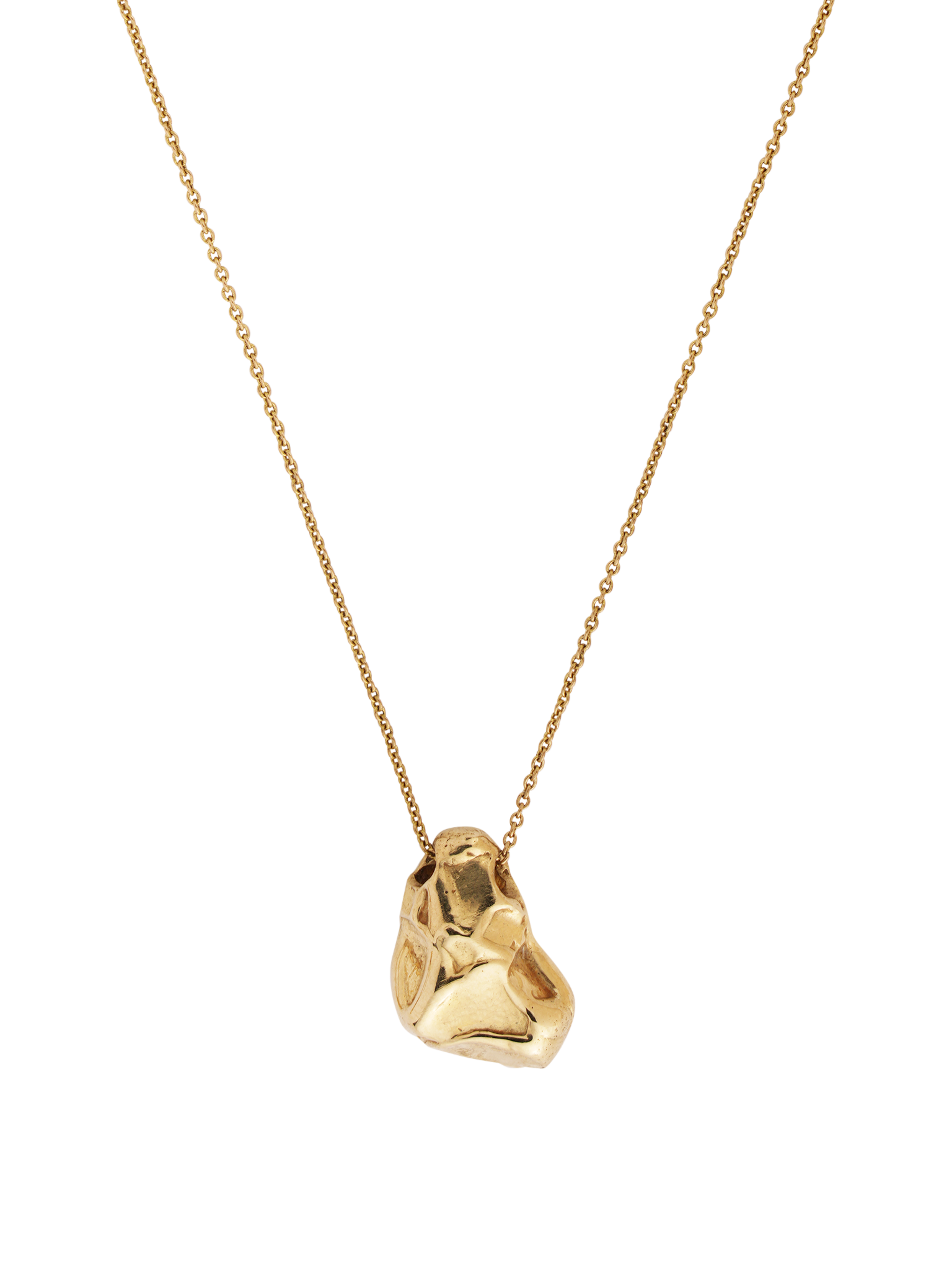 Gold nugget necklace